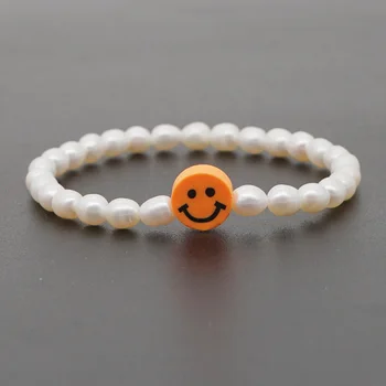 

Go2Boho Smiley Face Bracelet For Women Freshwater Pearl Bracelets Beach Pearls 2020 Jewelry Fashion Smile Handmade Bangle