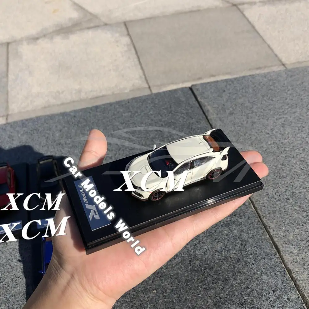 Литье под давлением модель автомобиля ЖК-дисплей моделей Honda Civic Тип-R 1: 64 4 шт.(белый, черный, красный, синий
