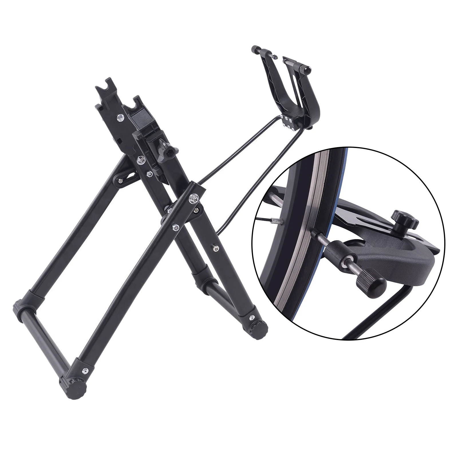 Bike Wheel Truing Stand Tire Truing Stand Holder Support Mountain Road Bike Adjustable Maintenance Tool for 16 - 29 inch Bike