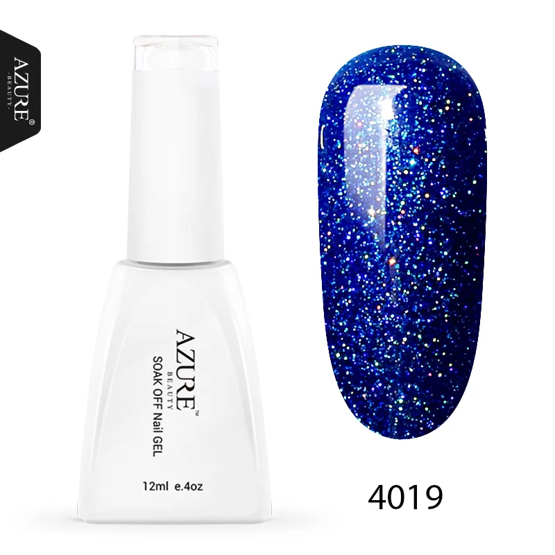4019 Azure beauty, 12 мл, фиолетовый цвет, серия, Гель-лак для ногтей, замачиваемый, блеск, УФ-гель для ногтей, горячая Распродажа, цветной, лак для ногтей - Цвет: 4019