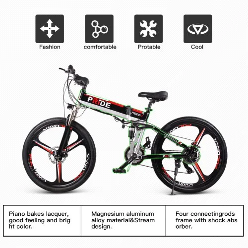 Electric Bike 48V 12.5Ah Built-In Lithium Battery 26inch Electric Bicycle Folding 400W Powerful Motor Mountain Bike Cycling