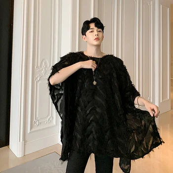 

Men's men's top version fairy top bat sleeve air short sleeve ins three dimensional fashion brand with Korean summer