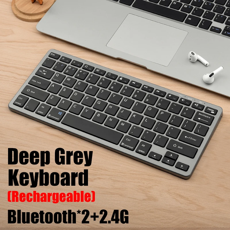 Bezprzewodowa klawiatura Bluetooth 5.0 i 2.4G Mini Multimedia teclado bluetooth do laptopa PC TV iPad Macbook Android iPad klawiatura