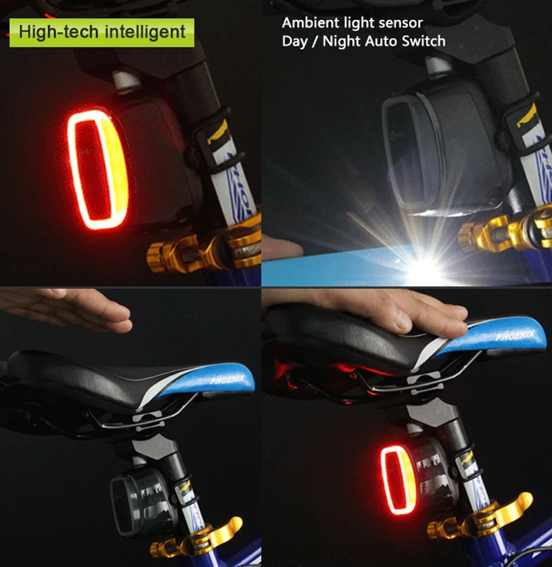 NEW Meilan X6 Bike Light Wireless Rear Laser Lights USB Rechargeable Smart Tail Lamp MTB Cycling Safety Warning Led