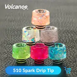 Volcanee 510 Spark капельный наконечник эпоксидной смолы мундштук для Vape V8 Baby Kayfun V5 Skyline Vape оригинальная электронная сигарета аксессуары для