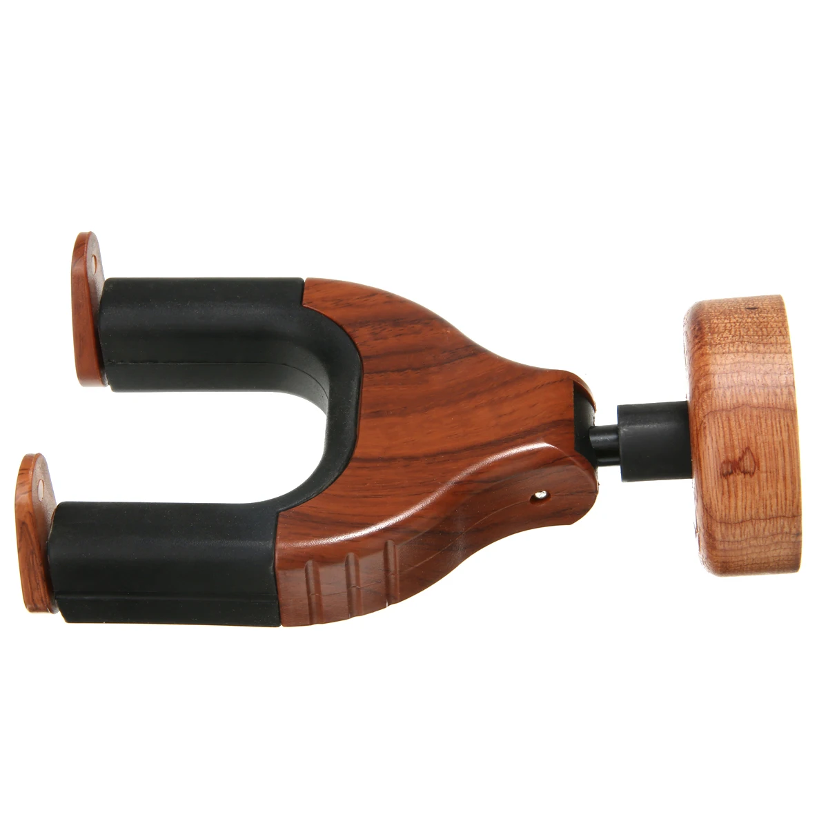 Practical Guitar Wall Mount Auto Lock Guitar Wall Hanger Hard Wood Base in Guitar Shape Guitar Hooks