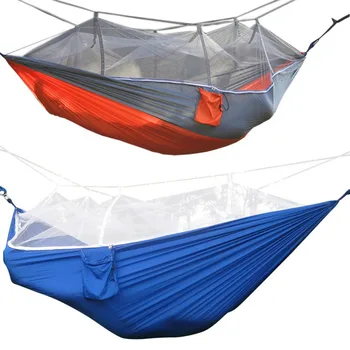 

Nylon Outdoors Camping Climbing Hammocks 2-person Capacity 3 Season Sleeping Hammocks Outdoor Sports Accessories 260*130CM 100%