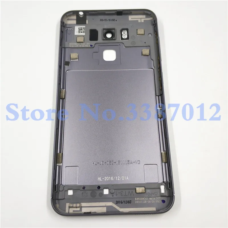 Металлический чехол для батареи, задняя крышка для Asus Zenfone 3 Max ZC553KL, задняя дверь, запасная часть с объективом камеры