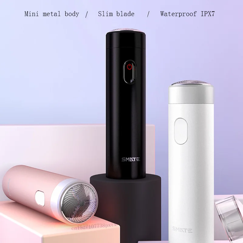Xiaomi Smate электробритва, Бритва для мужчин, USB перезаряжаемая машина для сухого влажного бритья, триммер для бороды, волос IPX7, моющееся одно лезвие