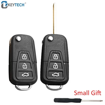 

OkeyTech Replacement Flip Folding Remote Key Case Shell for Lifan X60 X50 Auto Car Fob Case 3 Buttons With Screwdriver