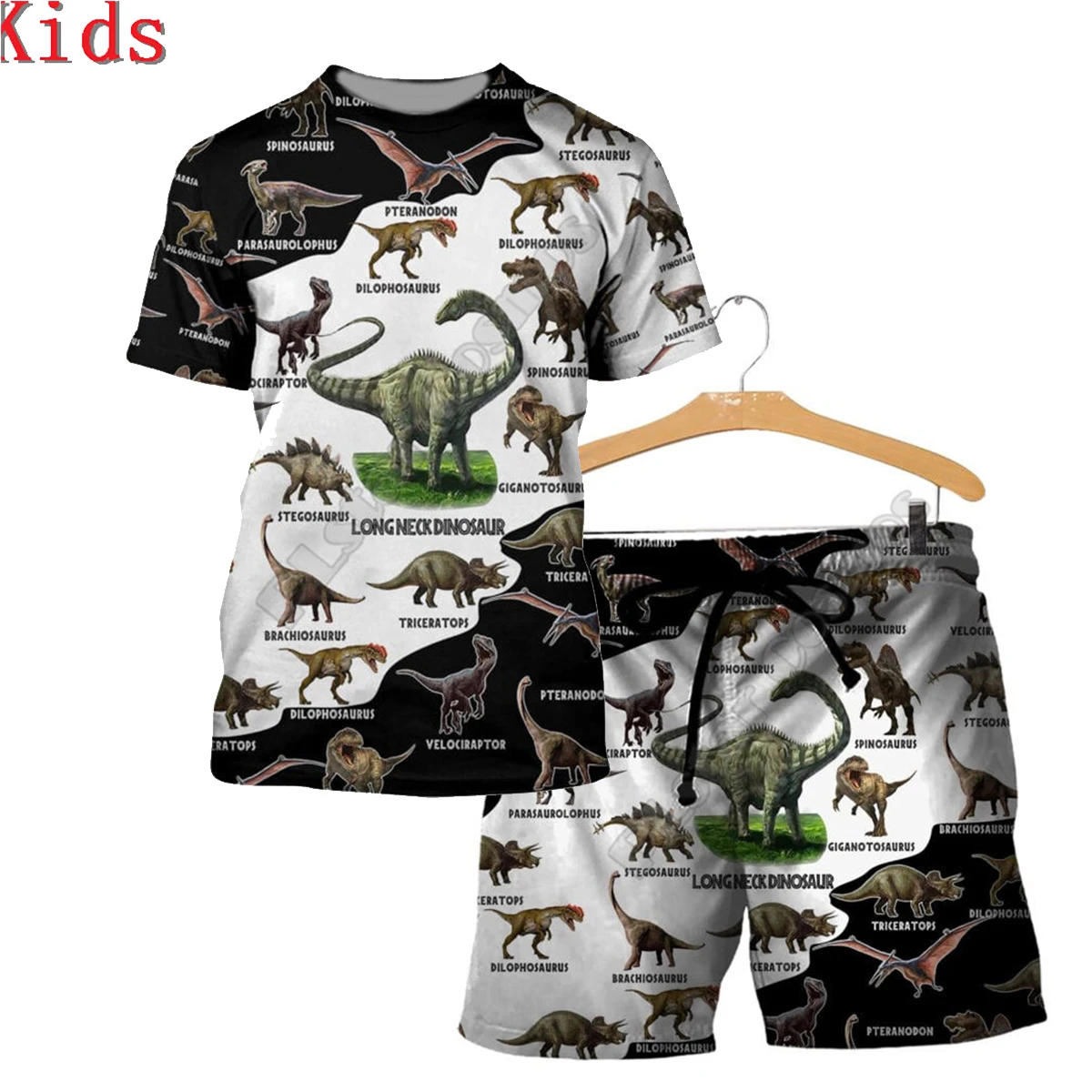 

Love Dinosaur 3D Printed T Shirts And Shorts Kids Funny Children's Suit Boy Girl Summer Short Sleeve Suit Kids Apparel 16