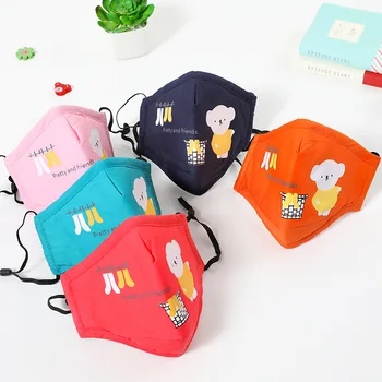 

Cotton Cloth Anti Dust Face Mouth Reusable Breathable Protective Children Kid Cartoon Cute Shade Windproof