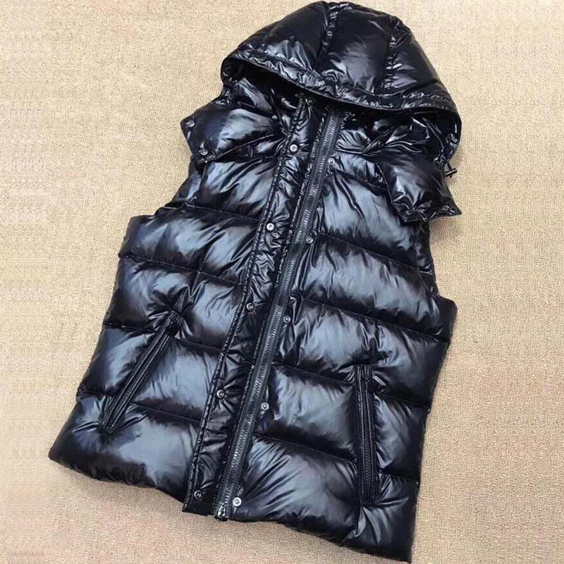

2020 Autumn Winter Women Vest Jacket Hoodes Sleeveless Down Coat Female Parka Thick Black/white Keep Warm Padded Vests Clothes