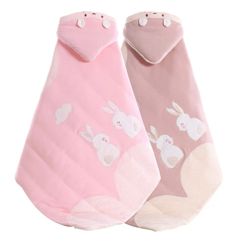 Детский весенний спальный мешок с кроликом, хлопковый Конверт для новорожденных, детское одеяло 100*100 см