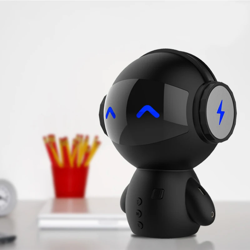 Мини робот с bluetooth-динамиками mp3-плеер сабвуфер портативное зарядное устройство AUX TF Функция милый Саундбар