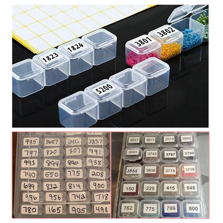 1x2cm Diamond Classification Storage Distinguish Label Stickers Diamond Painting Accessory