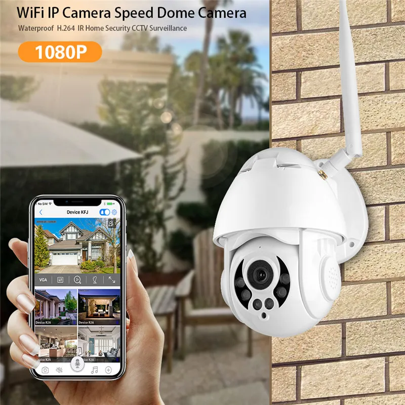 

Wanscam 200W WiFi IP Camera Motion Detect Auto-Tracking PTZ 4X Zoom 2-way Audio P2P CCTV Security Outdoor Dome Cam Wifi Camera