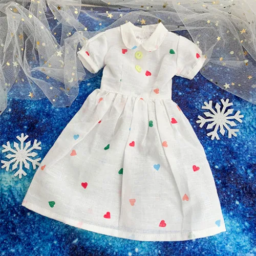 Кукольная одежда 1/3 BJD плащ милый желтый детский сад плащ куртка+ платье для 1/3 BJD куклы аксессуары - Цвет: Белый