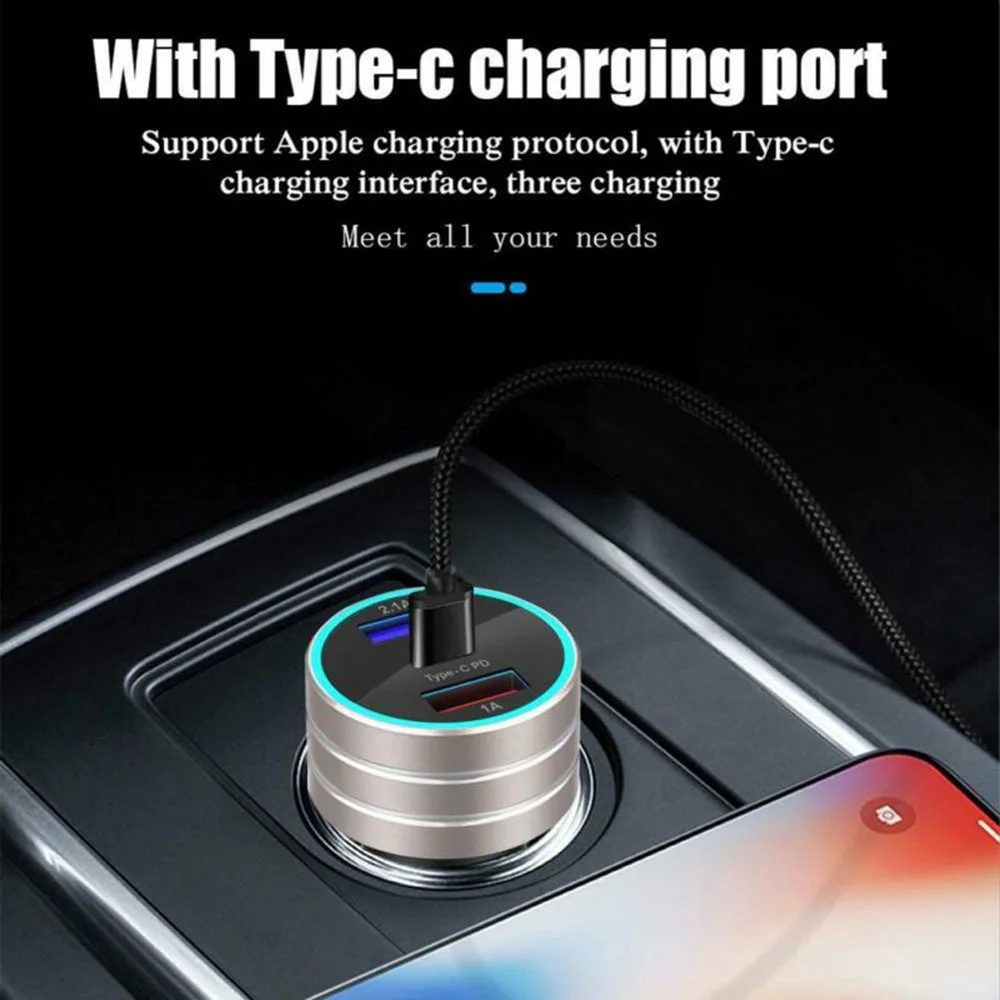 Автомобильное зарядное устройство прикуриватель двойной USB адаптер напряжение Разъем для Apple Phone