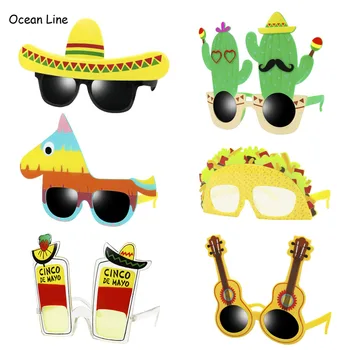 

Fiesta Party Supplies Glasses Mexican Themed Costume Sunglasses Cinco De Mayo Photo Booth Props for Taco Tout Donkey