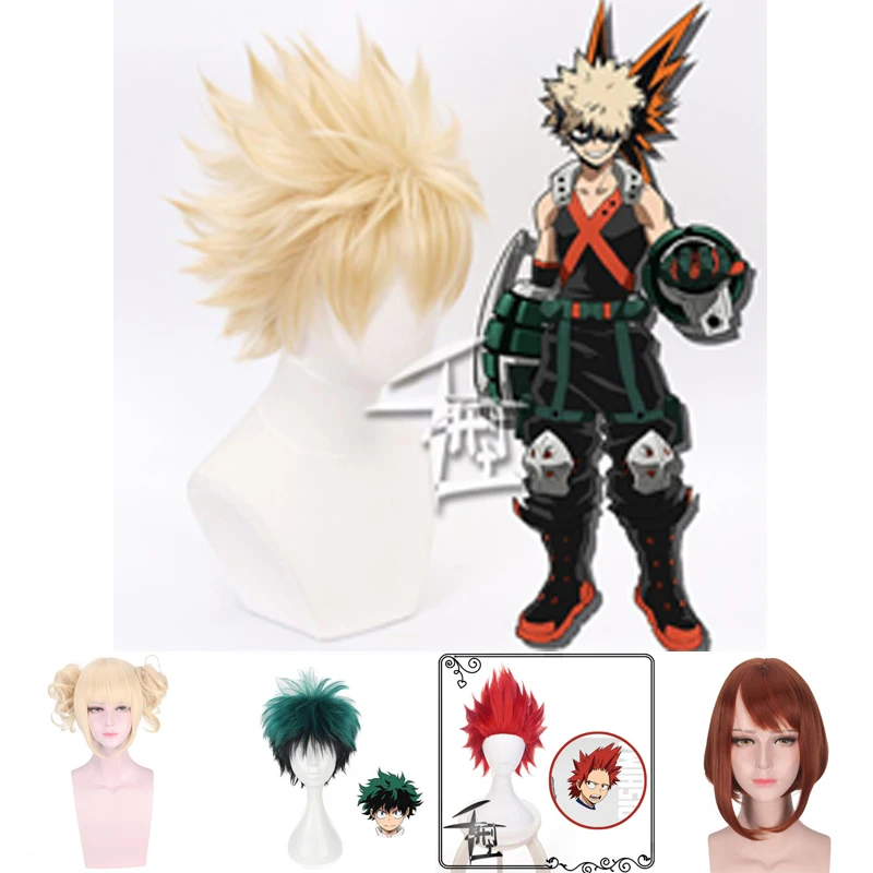 Парик для косплея из аниме Моя геройская Академия Izuku Midoriya Bakugou Katsuki Todoroki Shoto Ochaco