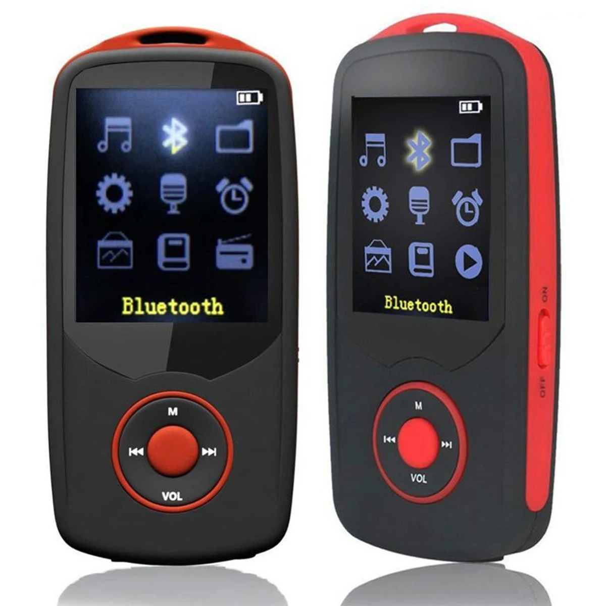 Bluetooth, MP3 музыкальный плеер, RUIZU X06, Mp3 плеер, Bluetooth, 8 ГБ, TFT, 1,8 дюймов, ЖК-экран, без потерь, диктофон, FM, Hi-Fi Mi - Цвет: Красный