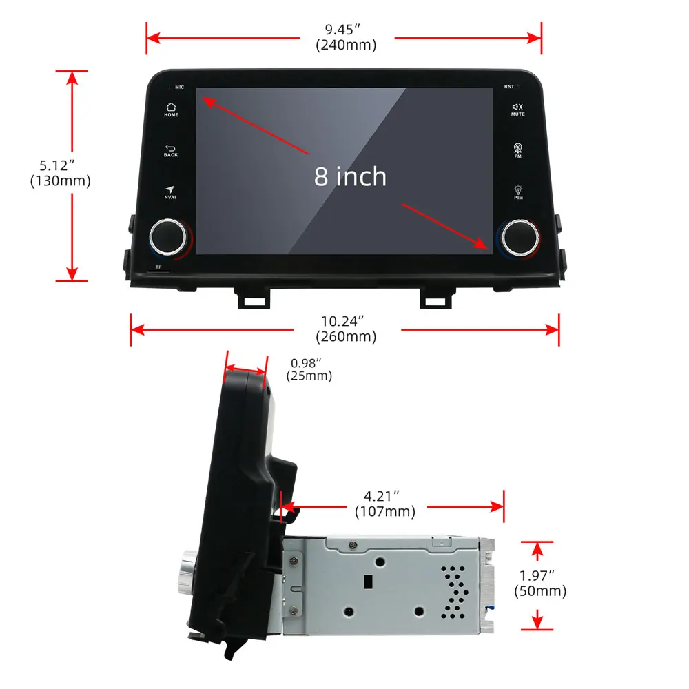 Perfect Bosion Android 9.0 Octa Core car DVD GPS Fit KIA PICANTO MORNING 2017 2018 2019 Car Player Navigation GPS Radio 4
