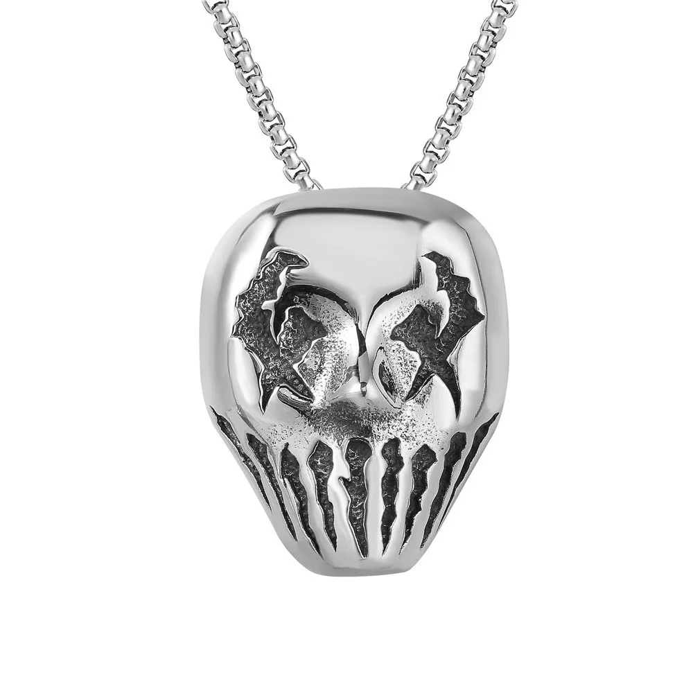 Mens Necklace Evil Clown Mask Pendant Classic Fashion Jewelry Punk | Украшения и аксессуары