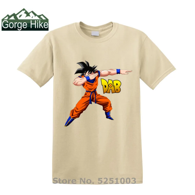 Модная крутая футболка с принтом Goku Dabbing Super Saiyan летние модные мужские футболки в