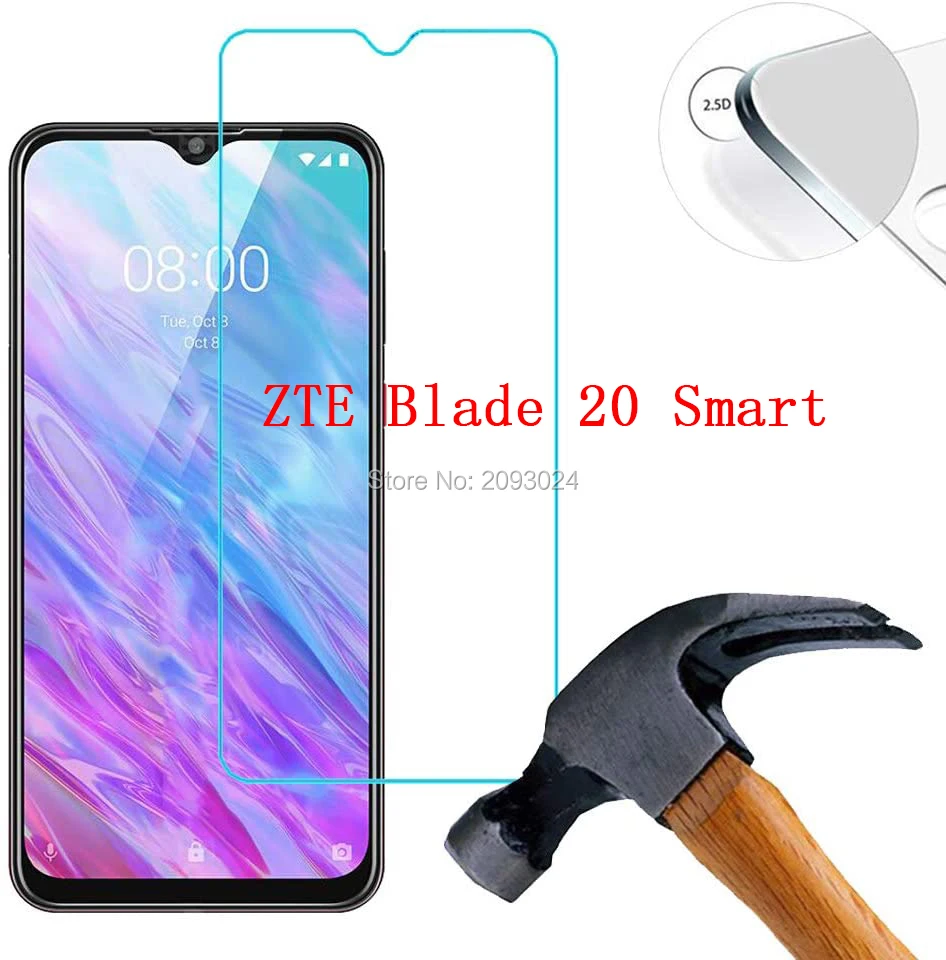 5pcs For Zte Blade 20 Smart Tempered Glass Protective High Quality For