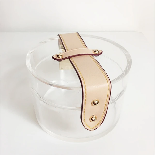 Mini Round Transparent Jelly Bag Silk Scarf Clutch