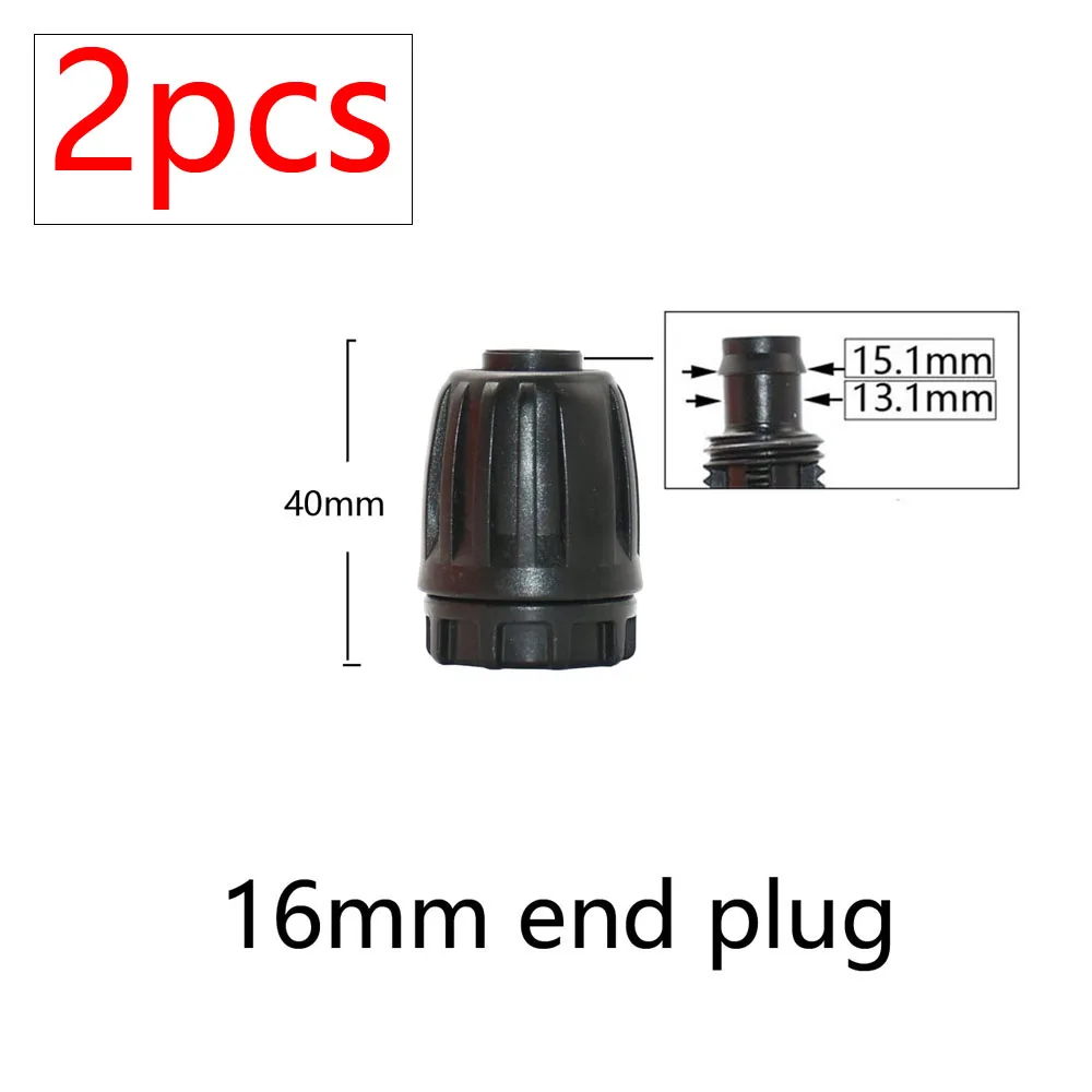 plant watering kit 2Pcs 16mm 1/2'' PE Pipe Connector Splitter Tee Coupling Threaded Lock to 4/7mm 3/5mm Hose Garden Watering Drip Irrigation drip irrigation kit for container gardening Watering & Irrigation Kits