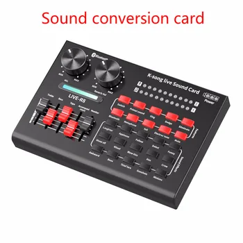 

R8 Mobile Phone Computer Universal Microphone Sound Card Live Sound Card Mixing Board For Live Broadcasting Audio Mixer