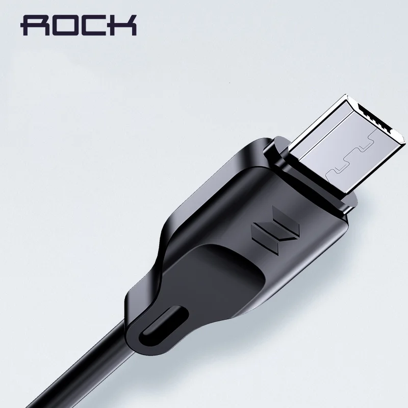 Кабель ROCK Microusb 2A для быстрой зарядки Micro USB шнур Samsung S7 Xiaomi Redmi Note 5 Pro Android Phone кабель