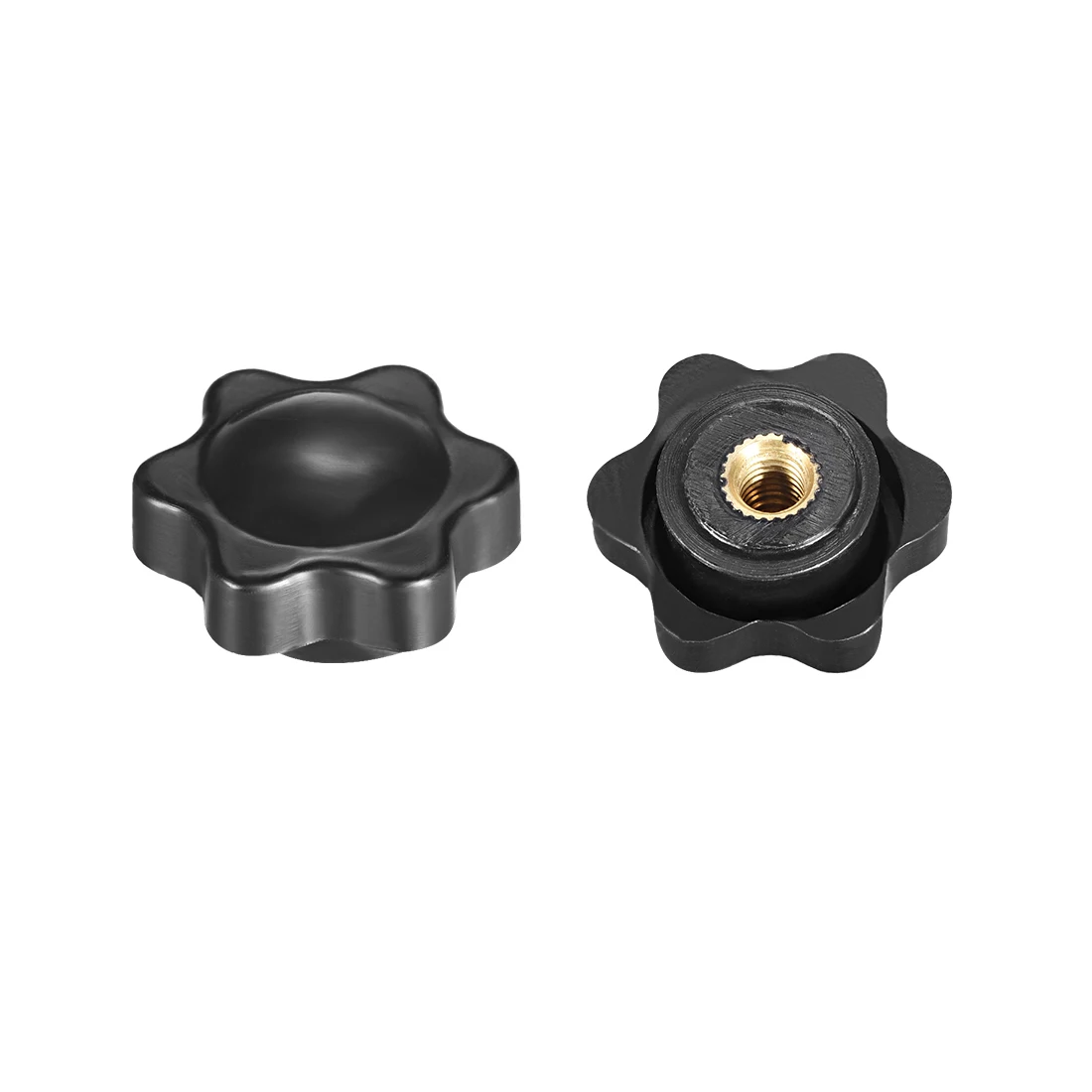 

uxcell Uxcell High Quality 1/2/5 Pcs Clamping Handle Gripandles Screw Knobs Handgrips M10/M12 Threaded Star-Shape