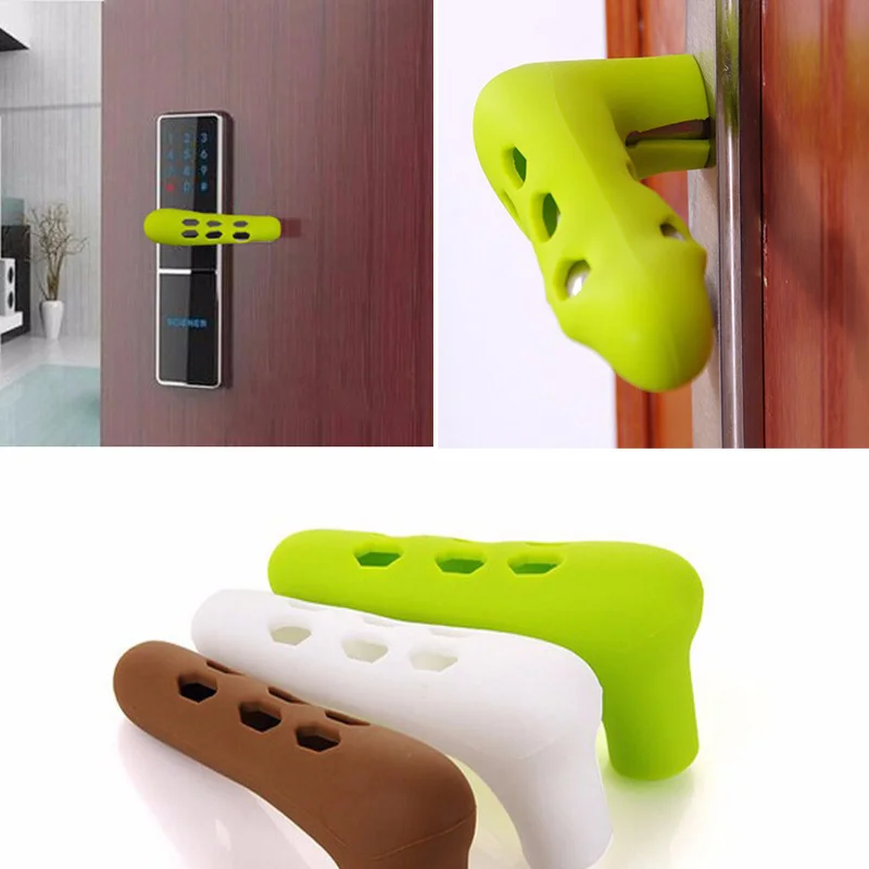 Silicone Doorknob Safety Cover Home Door Handle Knob Guard Protector