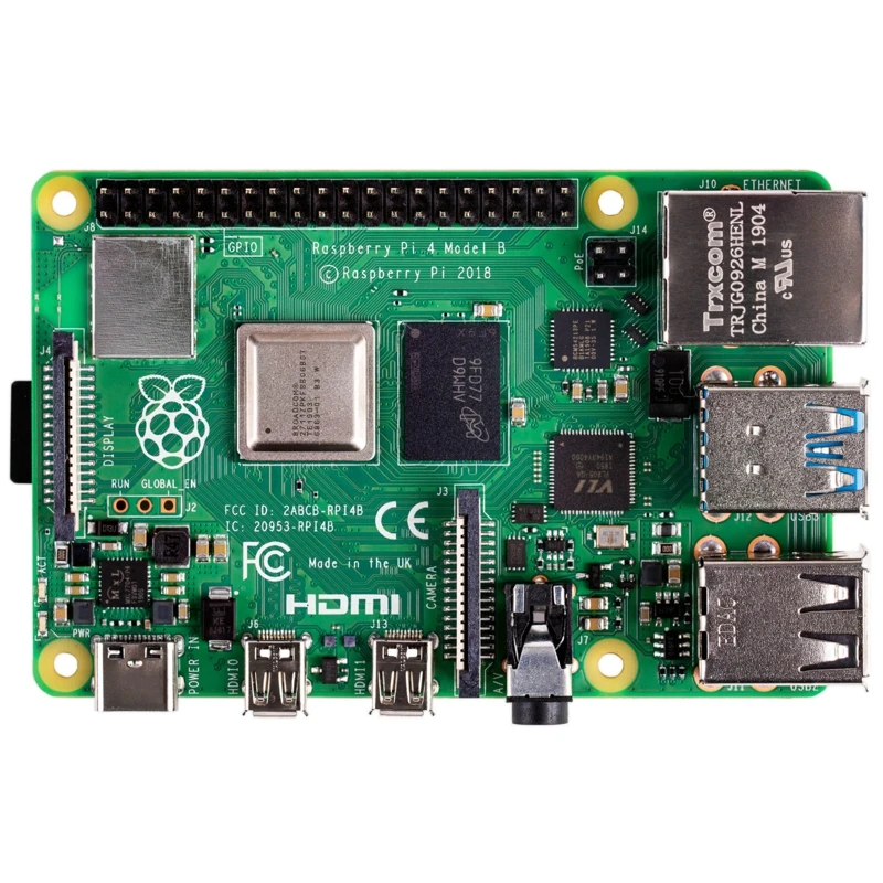 Последние Raspberry Pi 4 Model B с 1/2/4GB Оперативная память BCM2711 Quad core Cortex-A72 ARM v8 1,5 ГГц Поддержка 2,4/5,0 ГГц WI-FI Bluetooth 5,0
