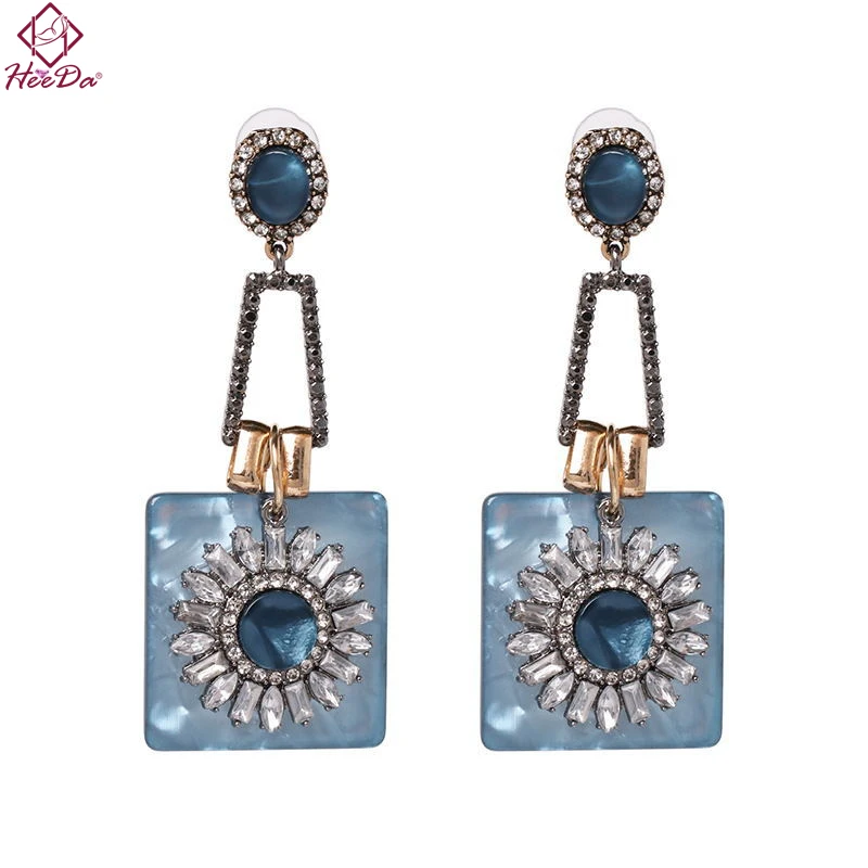 Вечерние серьги-гвоздики Hyperbole Kpop высококачественные квадратные акриловые аксессуары для ушей женский набор шнека ювелирные изделия индивидуальная серьга