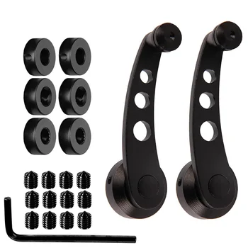

2Pcs Aluminum Alloy Universal Car Window Close Hand Crank Handle Winder Riser Replacement Manual Auto Window Glass Closer