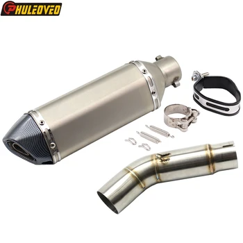 Motorcycle Exhaust Silencer Link Pipe for Suzuki GSR750 2011-2020 with Muffler Escape Connect Mid Link Pipe DB Killer for GSR750