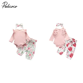 

Newborn Baby Girl Clothes Infant Baby Girl Sets Letter Romper+Flower Pants+Cap Newborn Baby Girl Outfits Ensemble Bebe Fille
