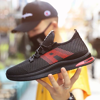 

2020 Hot Sale Sneakers Shoes Men Breathable Fashion Men Lace-Up Casual Shoes Comfotable Footwear Outdoor Tennis Rubber