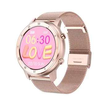 

SmartWatch Pink HD Round Screen DT89 ECG Multi Screen Selection IP67 Women Predict Menstruation Fitness Tracker Cicret Bracelet
