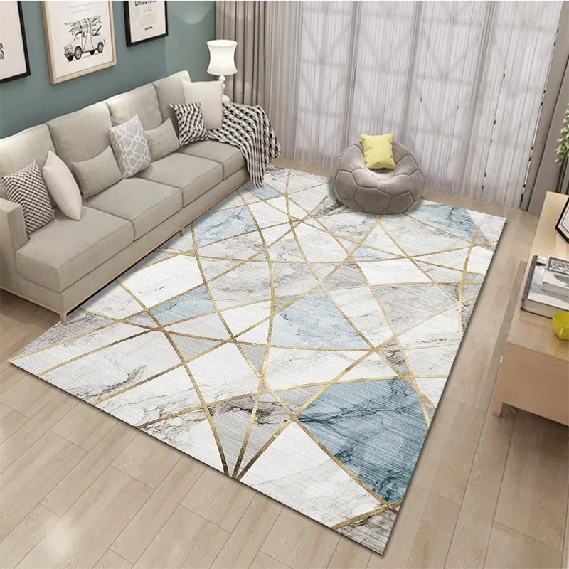 

Windy Nordic carpet modern minimalist abstract geometric striped living room home full of paved coffee table sofa bedsideblanket
