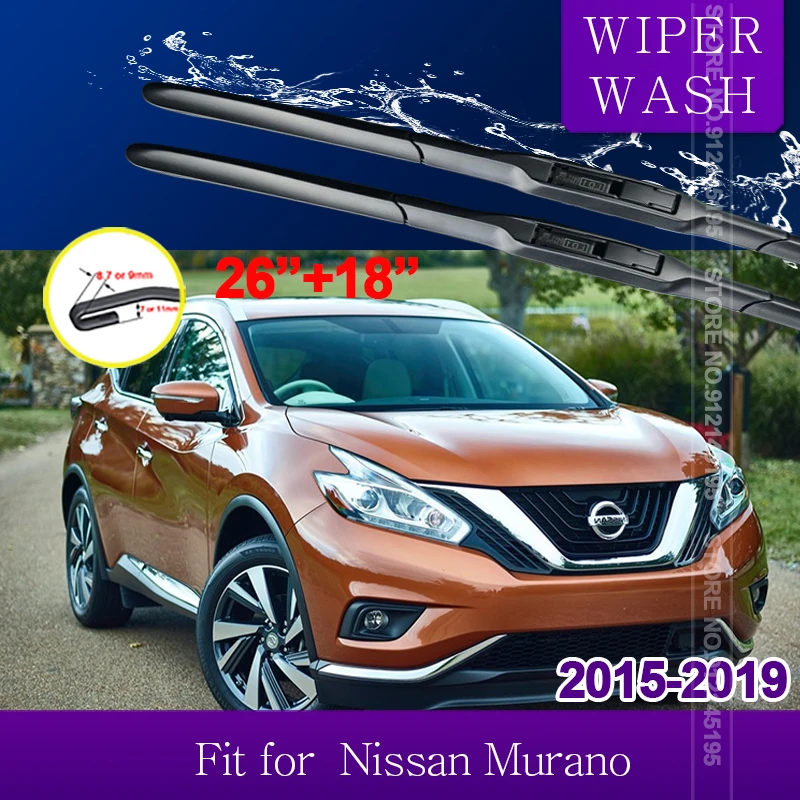 

Car Wiper Blades for Nissan Murano Z52 2015 2016 2017 2018 2019 Front Windscreen Windshield Wipers Car Accessories Stickers