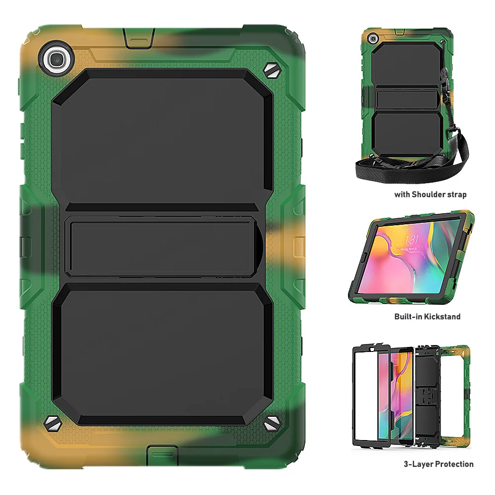 Чехол для samsung Galaxy Tab A 10,1 чехол SM-T510 SM-T515 полный корпус защитный 3 Слои Heavy Duty Прочная подставка чехол