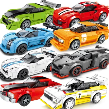 

City Vehicles Brinquedos Technic Speed Champions Sports Car Racing Super Racers Figures Model Moc Building Blocks Playmobil Toys