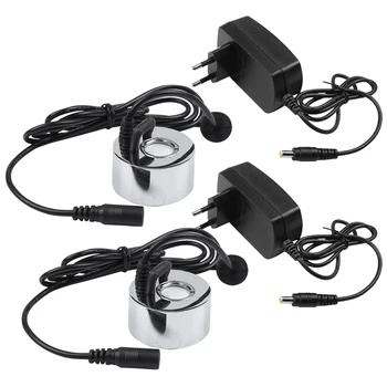 

hot sale 2Pcs with Plug 45Mm Humidifier Ultrasonic Mist Maker Industrial Incubator 24V Nebulizer Atomizer Head Fogger EU Plug