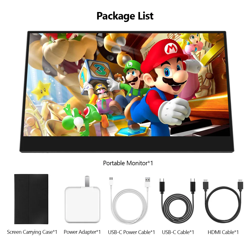 Портативный сенсорный монитор 13 3 дюйма 4K для смартфона PS4 XBOX ноутбука HDR10 HDMI USB Type C