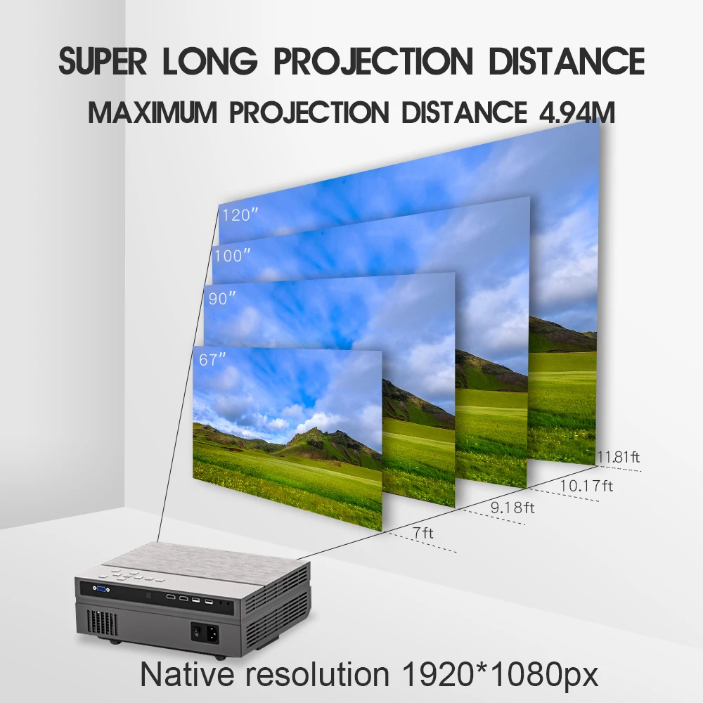 Light Unicorn 1080P проектор T26L обновленная версия T26R Full hd проэктор для дома и досуга 5800